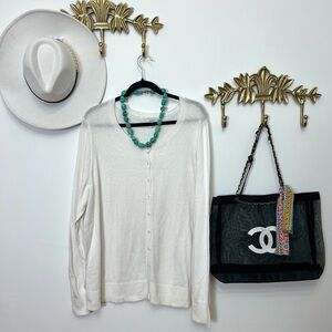 Cotton blend soft button down cardigan sweater XL ptp 24” l 29”